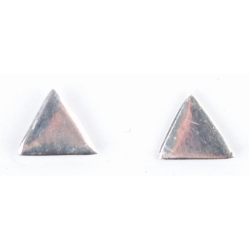 Clous d'oreille argent Triangle, Argent 925ème (0,95g), 8 x 7 mm, 