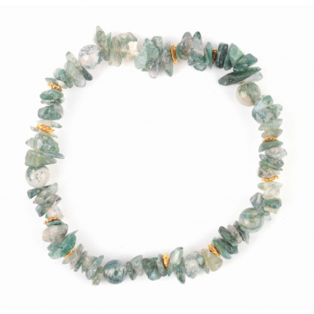 Bracelet agathe vert/doré