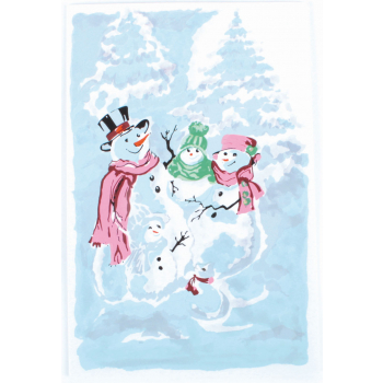 Carte de vœux Bonhommes de neige