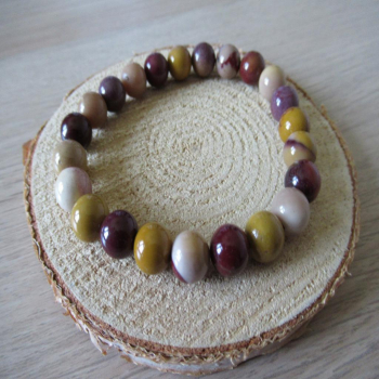 Bracelet en Jaspe mokaite 8mm