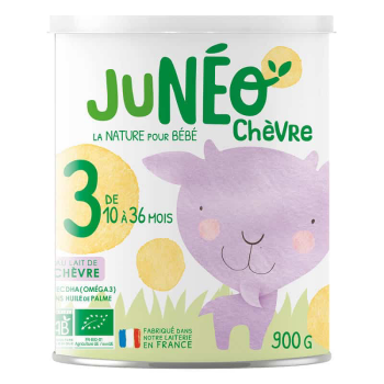 Junéo Chèvre Lait Infantile 3ème âge 900g – 10-36 mois - JUNEO