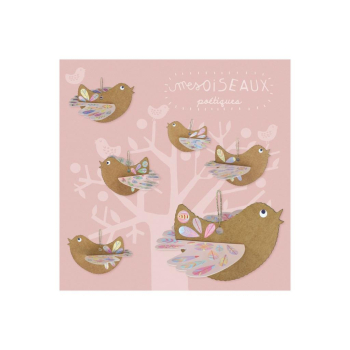 Kit créatif oiseaux poétiques en carton 
