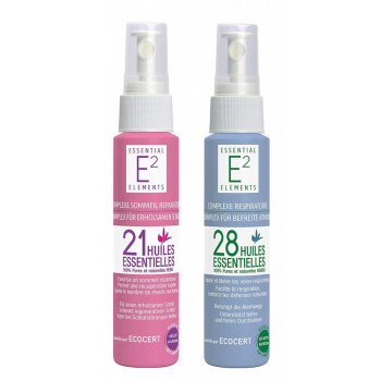 Kit bien-être : Spray Sommeil Réparateur aux 21 huiles essentielles + Spray Respiratoire aux 28 huiles essentielles VEGAN
