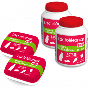 Lactolérance 9000 - 2 Pilulier + 2 Éco-recharges - packshot