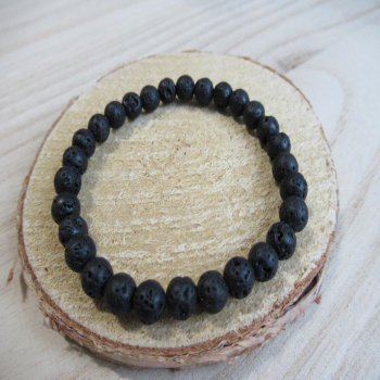 Bracelet en pierre de lave 6mm