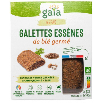 Galettes Essènes de blé germé lentilles champignons céleri 2x100g