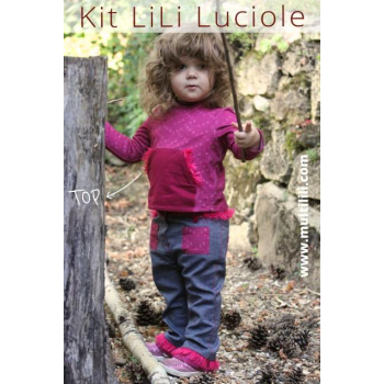Kit Top Lili Luciole 12/18 mois rose/framboise/bordeaux- MULTILILI
