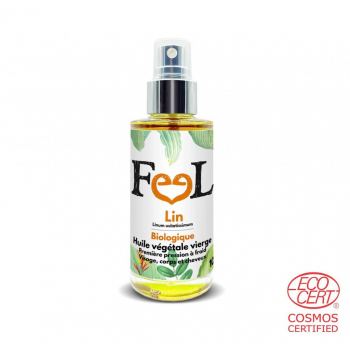 Lin BIO huile végétale 100ml Feel Oil - Certifiée Ecocert - Linum usitatissimum L. Skeels