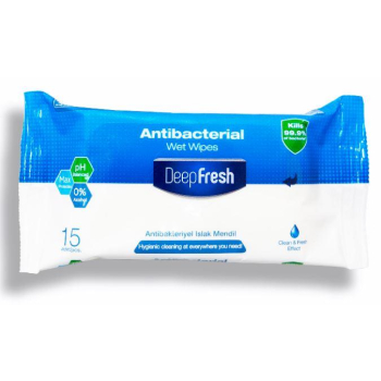 Lingettes humides antibacteriennes - 15 lingettes - Atsante