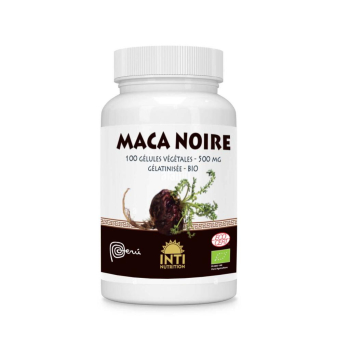 Maca Noire Bio 100 gélules 500 mg – Inti Nutrition