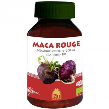 Maca Rouge Bio 100 gélules 500 mg – Inti Nutrition