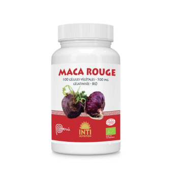 Maca Rouge Bio 100 gélules 500 mg – Inti Nutrition