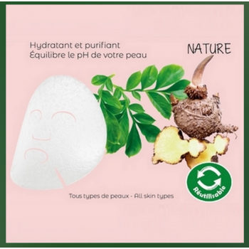 Masque Konjac Nature Réutilisable