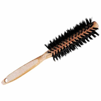 Brosse à cheveux ronde en poils de sanglier