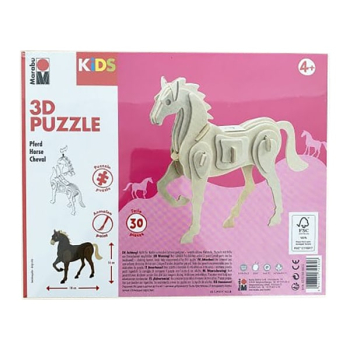 Puzzle 3D en bois - Modèle Cheval