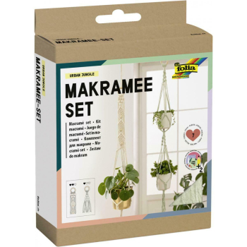 Kit macramé pour créer 2 suspensions pour plantes