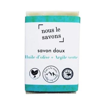 Savon doux à l'argile verte