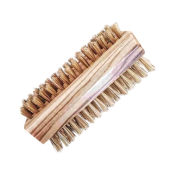 Brosse à ongles en bois d'olivier ciré et soies naturelles