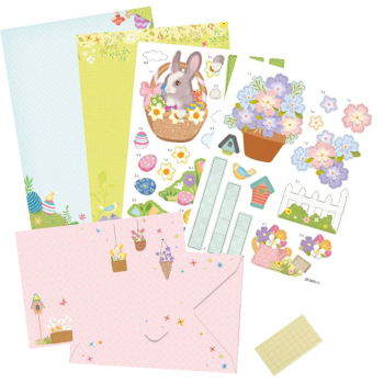 Kit pour 2 cartes 3D - motif printemps