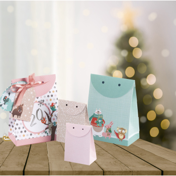 Kit pour faire son propre calendrier de l'avent - Boîte cadeau pastel