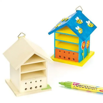 Kit de 2 maisonnettes pour insectes en bois à personnaliser - Petits modèles