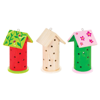 Kit de 2 maisonnettes pour coccinelles en bois à personnaliser