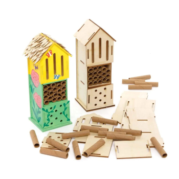 Kit à construire : 2 hôtels à insectes en bois
