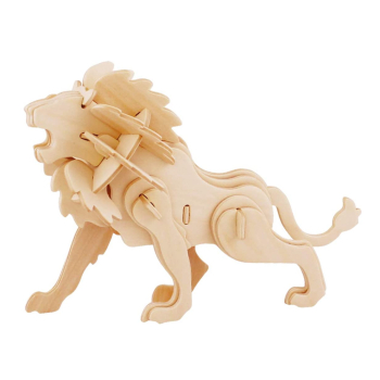 Puzzle 3D en bois à construire - Lion