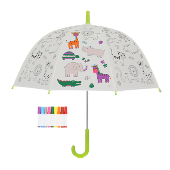 Parapluie jungle à colorier