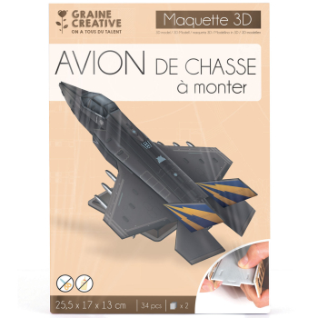 Maquette 3D en carton mousse - Avion de chasse