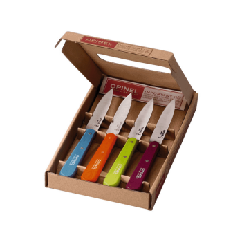 Coffret de 4 couteaux d'office colorés N°112 OPINEL