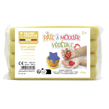 Pâte à modeler végétale jaune