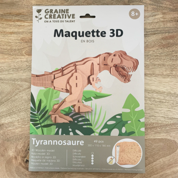 Maquette 3D en bois - Tyrannosaure