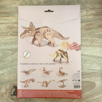 Maquette 3D en bois - Triceratops
