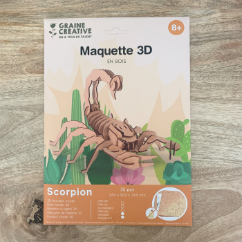 Maquette 3D en bois - Scorpion
