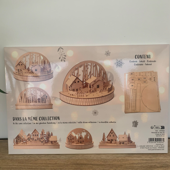 Maquette 3D en bois - Chalet en forêt