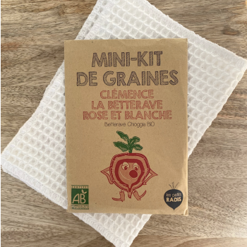 Mini kit de graines - Clémence la betterave rose et blanche