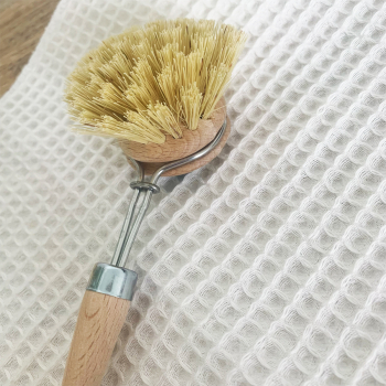 Brosse vaisselle en bois naturel à tête rechargeable