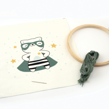 Kit broderie : Chat masqué