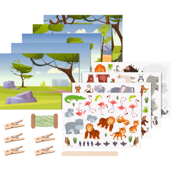 Kit de Cartes Transferts - Animaux du Zoo