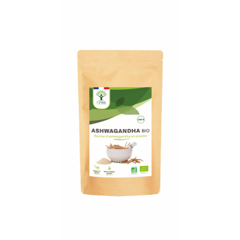 Ashwagandha Bio en poudre - Superaliment - Sommeil Anti-stress - Conditionné en France - Vegan - Certifié Ecocert - 300g