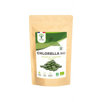 Chlorella Bio - Complément Alimentaire - Protéines Vitamine B12 - Conditionné en France - Vegan - Certifié écocert - 600 comprimés