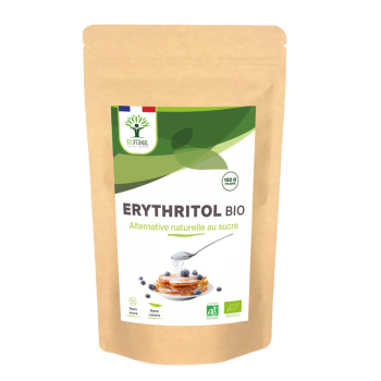 Erythritol Bio en Poudre - Zéro Sucre Zéro Calorie - Alternative Naturelle - Conditionné en France - Certifié écocert - 150g