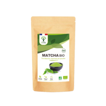 Thé Matcha Japonais Bio en Poudre - Colorant Alimentaire Vert - Infusion - Conditionné en France - Certifié écocert - 200g