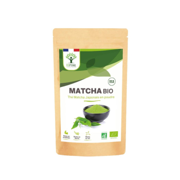 Thé Matcha Japonais Bio en Poudre - Colorant Alimentaire Vert - Infusion - Conditionné en France - Certifié écocert - 50g