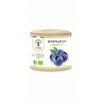 Myrtille Bio - Complément alimentaire - Yeux Clarté visuelle - Fabriqué en France - Vegan - Certifié par Ecocert - 60 Gélules
