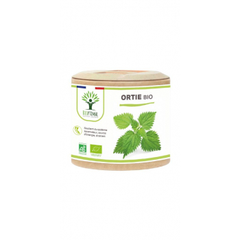Ortie Bio - Complément Alimentaire - 100% Poudre de Feuille Ortie - Fabriqué en France - Vegan - Certifié écocert - 60 gélules