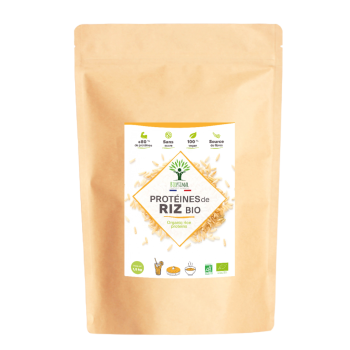Protéine de Riz Bio - 80% de Protéines - Poudre de Riz Brun Germé - Conditionné en France - Vegan - Certifié écocert  - 1,5 kg