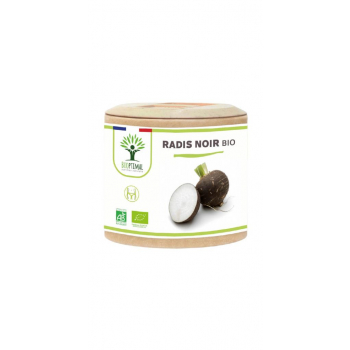 Radis noir Bio - Complément alimentaire - Fabriqué en France - 100% Pur - Certifié Ecocert - Vegan - 60 gélules