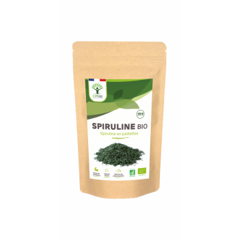 Spiruline Bio - Protéines Phycocyanine Fer - Spiruline Pure en Paillettes - Conditionné en France - Certifié écocert - 100 g 